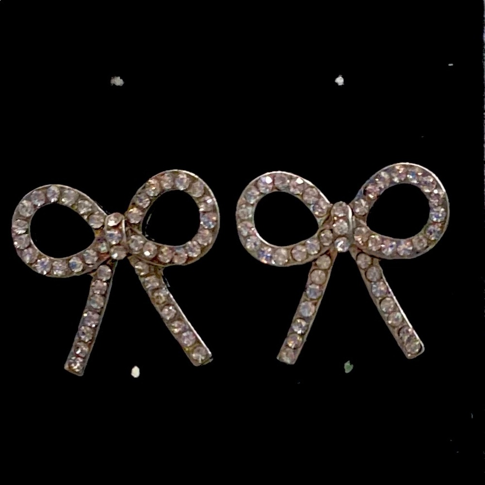 Silver Bow Earrings